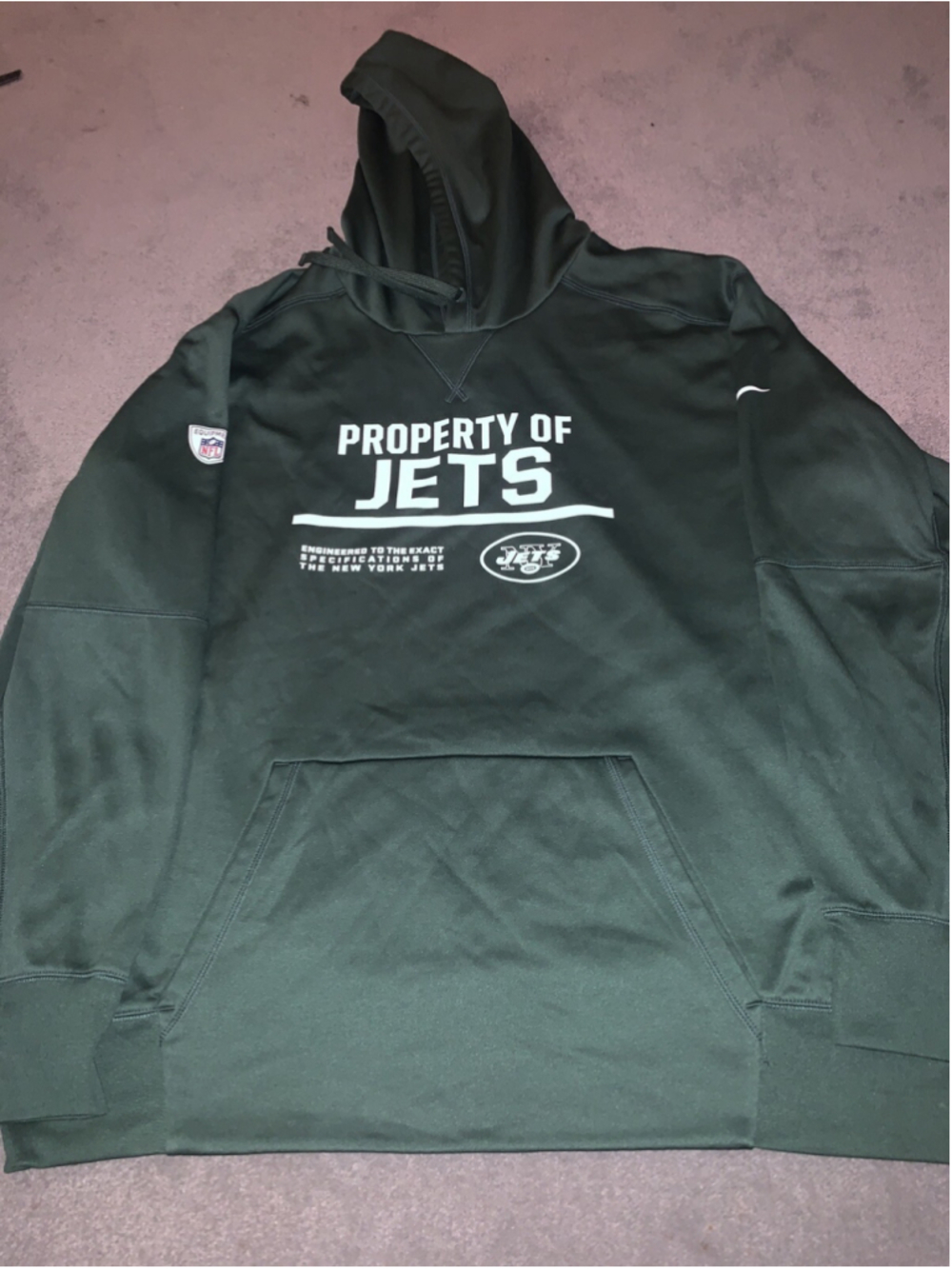New York Jets NFL Reebok On Field Green Lightweight Zip-Up Jacket Size Adult 2XL